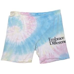 Mighty Fine Shorts Embrace Difference Tie-Dye Elastic Women’s 3X